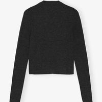 Ganni - Mini Ribbed Merino Cardigan