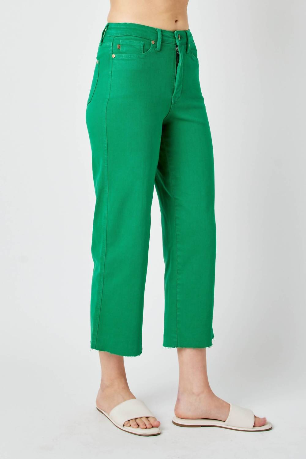 Judy Blue - High Waist Garment Dyed Wide Leg Pants