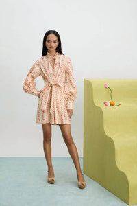 Verandah - Twist Tie-up Mini Dress