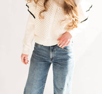 Buttermelon - Ruffled Shoulder Knitted Sweater