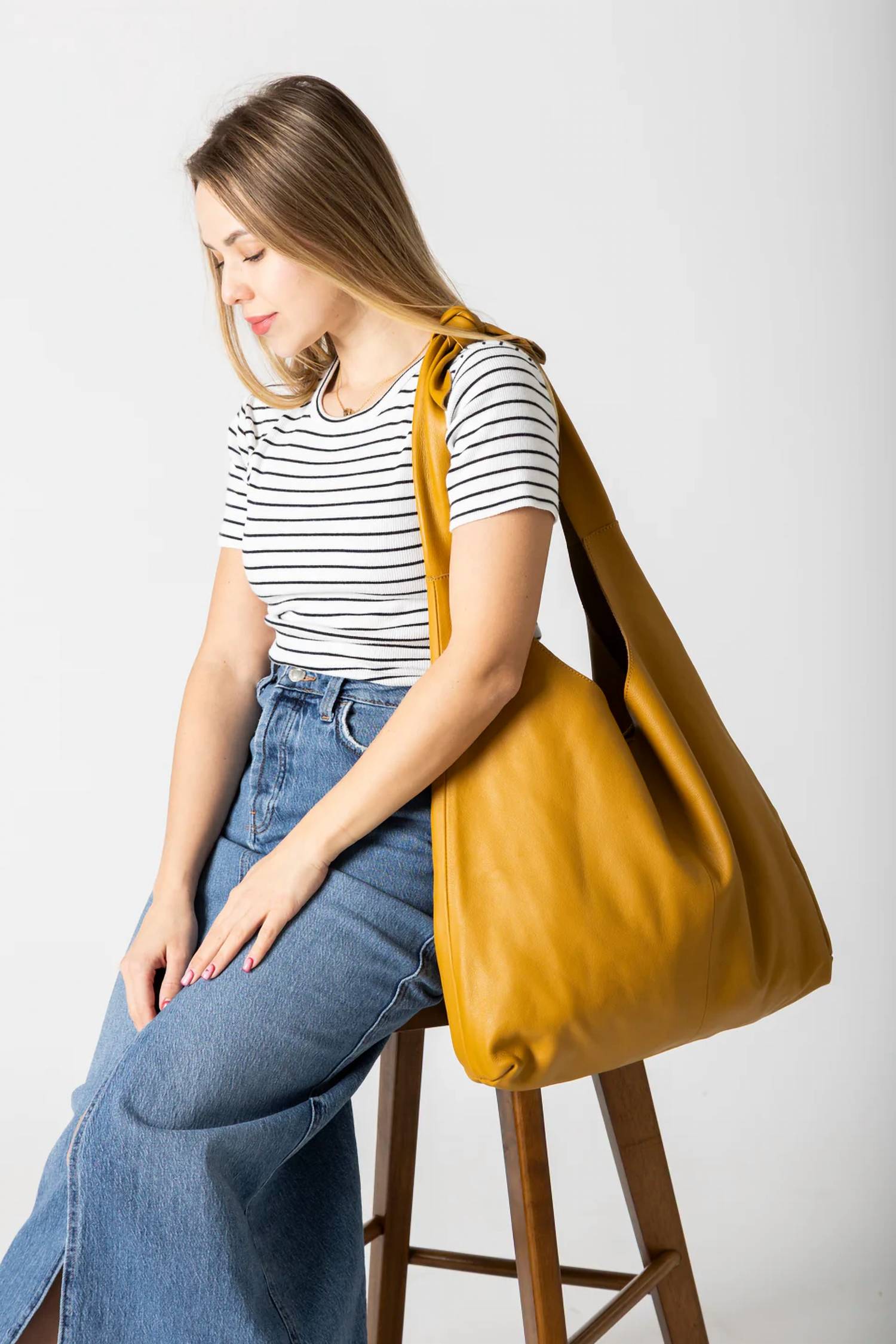 Risa - Women's Knot Suede Tote