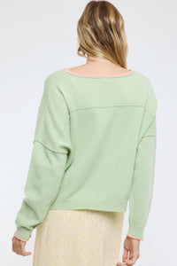 Wishlist - Brushed Contrast Boat Neck Sweater