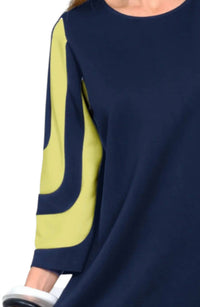 Lior - Denmark Round Neck Quarter Sleeve Dress