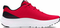 UNDER ARMOUR Boy's Surge 4 Running Shoes in red black white - kids' sneaker - detail view