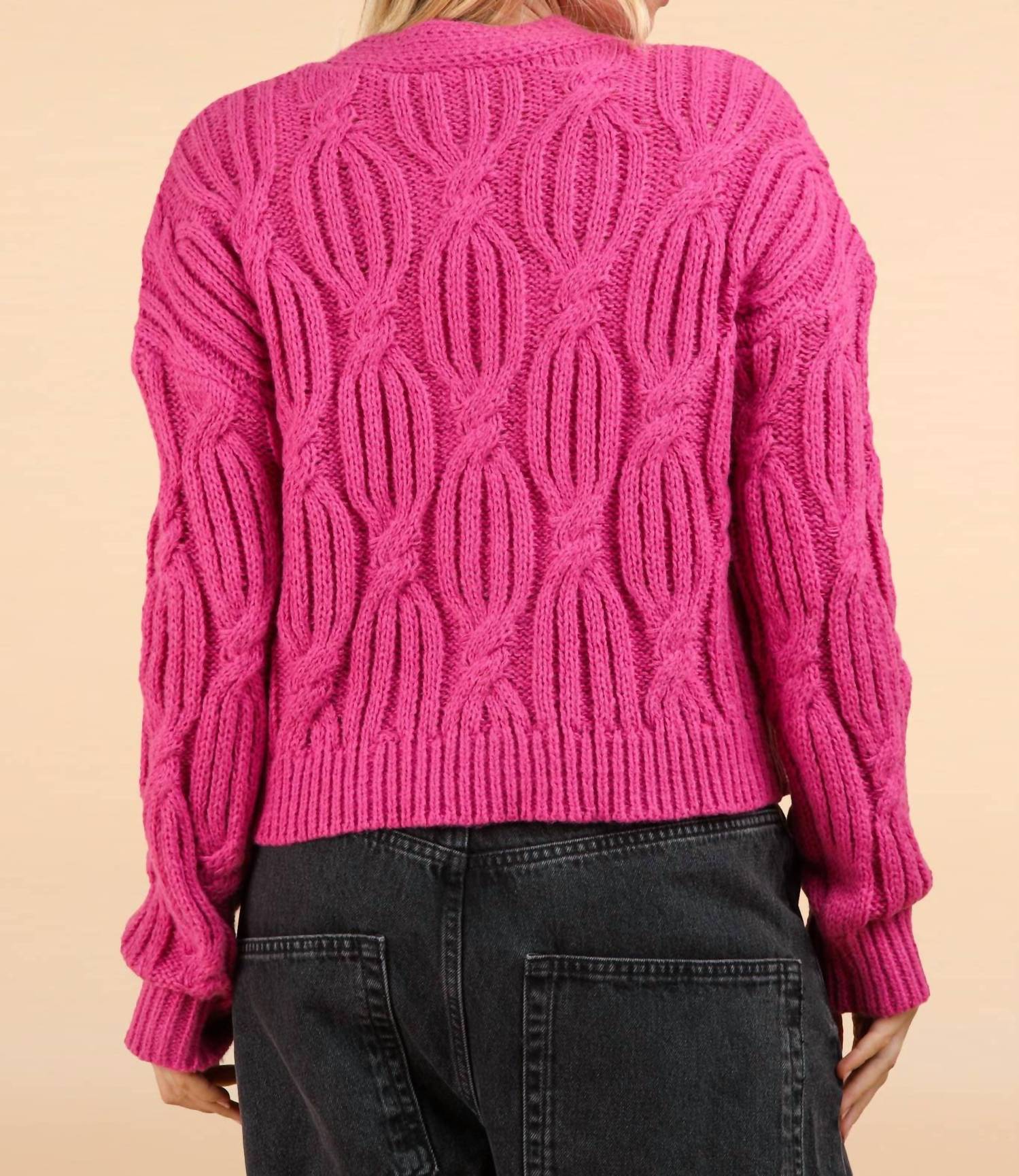 Very J - Statement Flower Cardigan