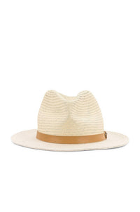 Rag & Bone - Women's Fedorah Brim Leather Trim Straw Hat