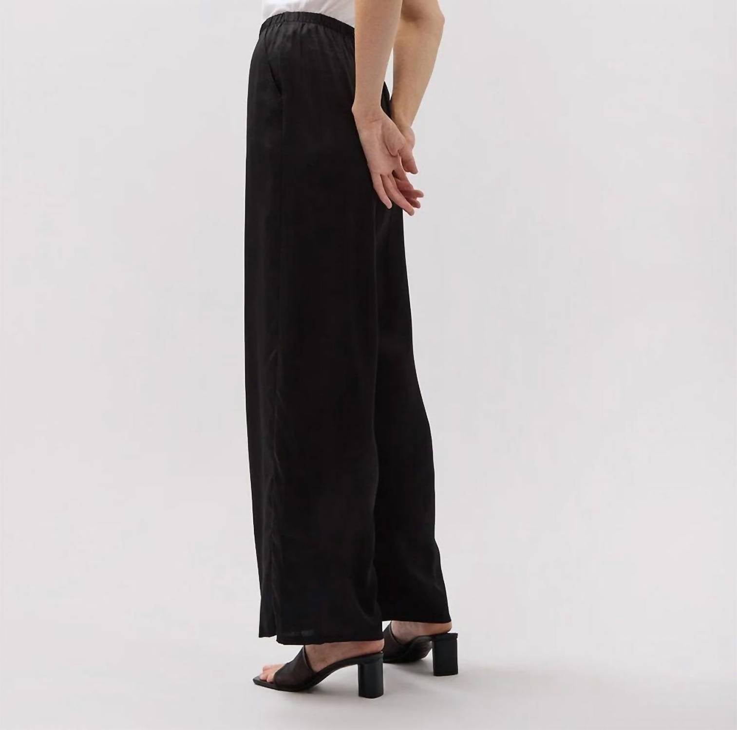 Richer Poorer - Silk Satin Wide Leg Pant