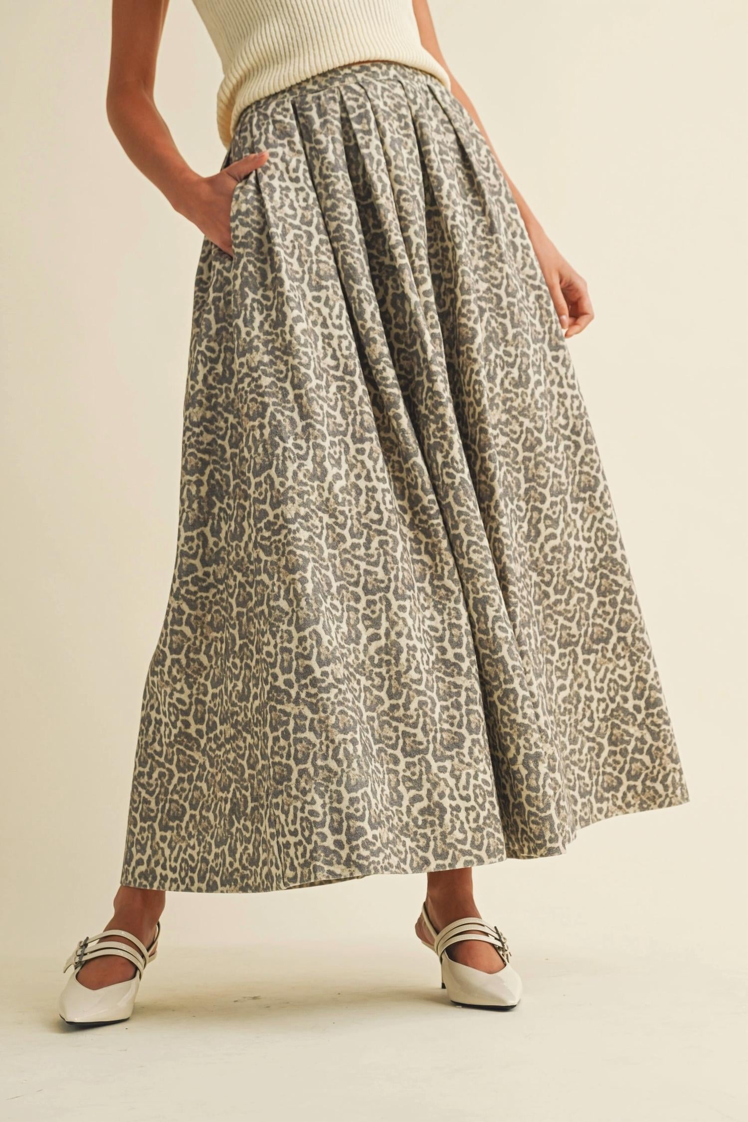 Miou Muse - No Hurry Midi Skirt