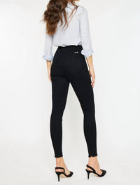 Kancan - High Rise Button Fly Distressed Super Skinny Jeans