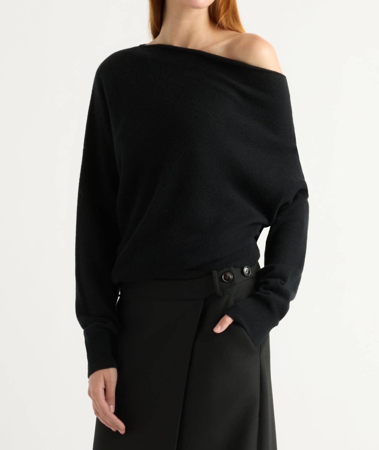 Elan - Off The Shoulder Long Sleeve Sweater