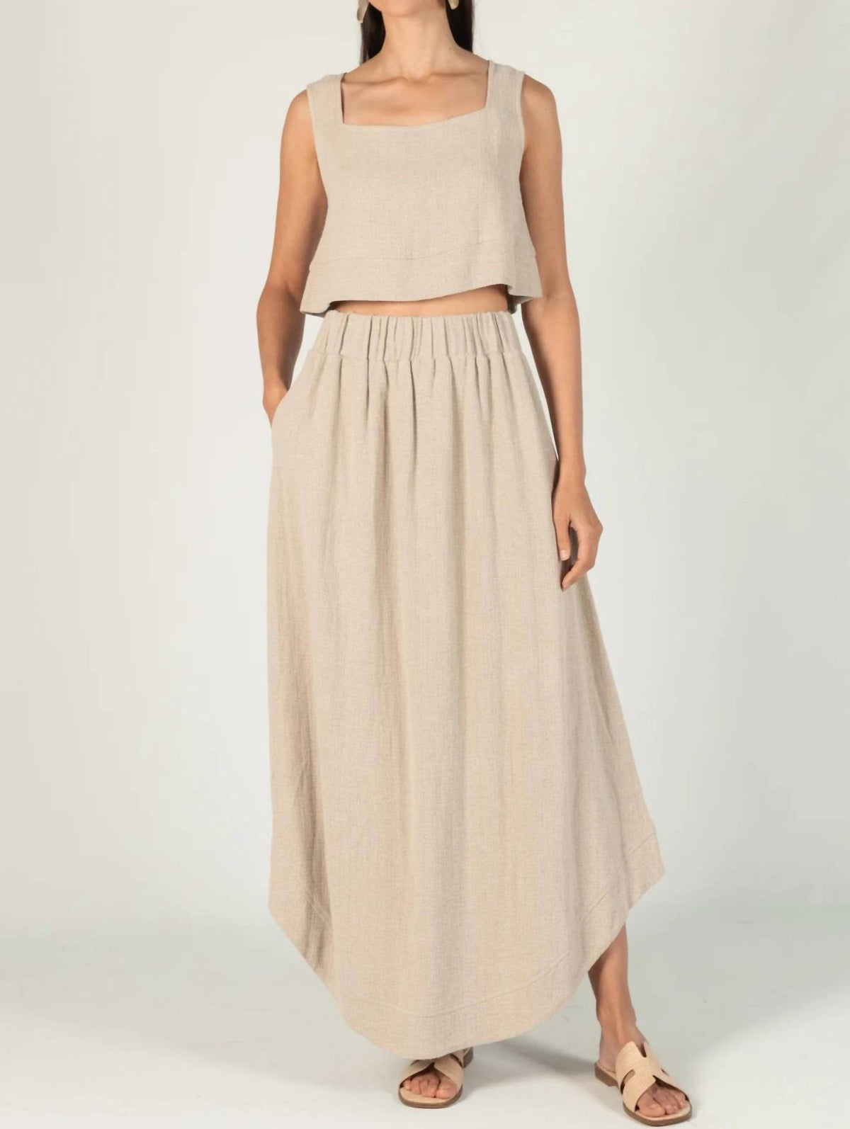 Before You - Linen Maxi Skirt