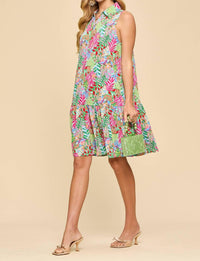 Dear Scarlett Coastal Dusk Collared Summer Dress in mint - women's dress - view 4