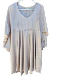 Umgee - Women's Animal Print Satin Long Sleeve Dress