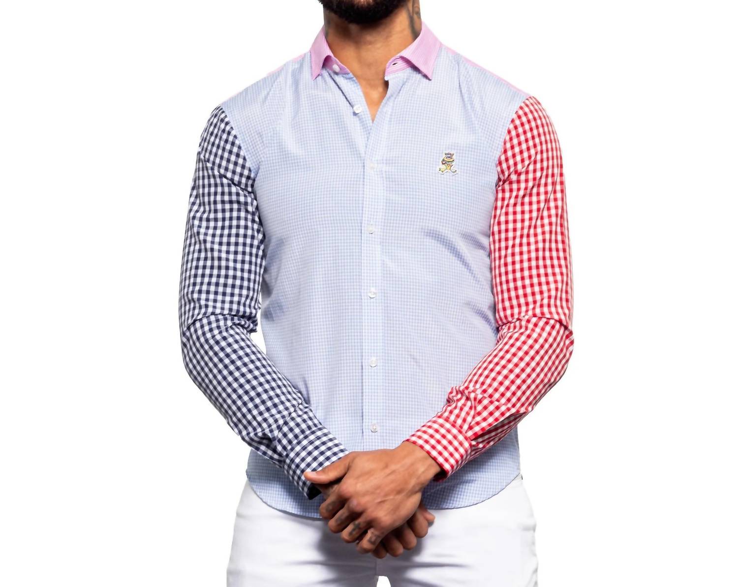 Eight X - Frog Plaid Combo Button Down Shirt