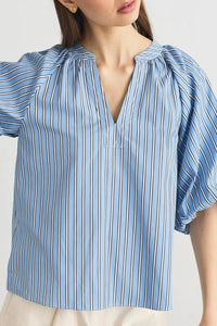 Tanya Taylor - Marine V Neck Balloon Sleeves Top