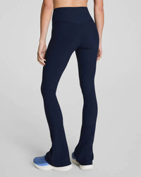 Spanx Micro Flare Pant in timeless navy - women's pants - detail view