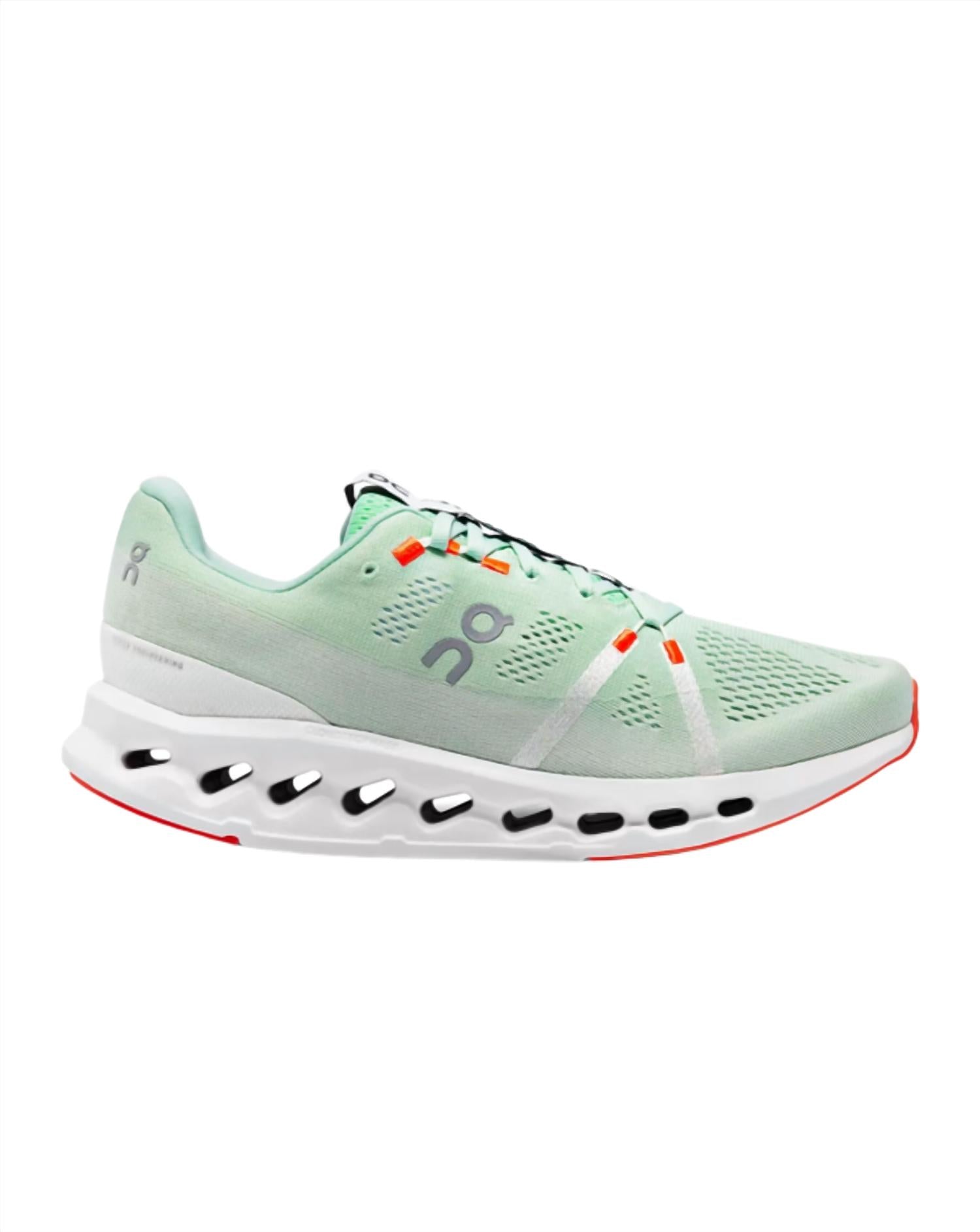 On Men's Cloudsurfer Shoe in creek white - men's sneaker