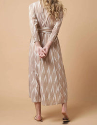 Guadalupe Design Women's Luciana Ikat Dress in khaki - women's dress - view 4