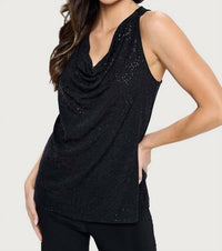 Shimmer Racerback Cowl Top