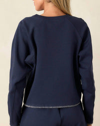 Entro - Sammi Stitch Long Sleeve Top And Shorts Set
