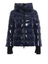 Herno Patent Puffer Jacket in blue - women's jacket - view 5