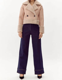 Adelyn Rae - Devin Faux Shearling Leather Jacket