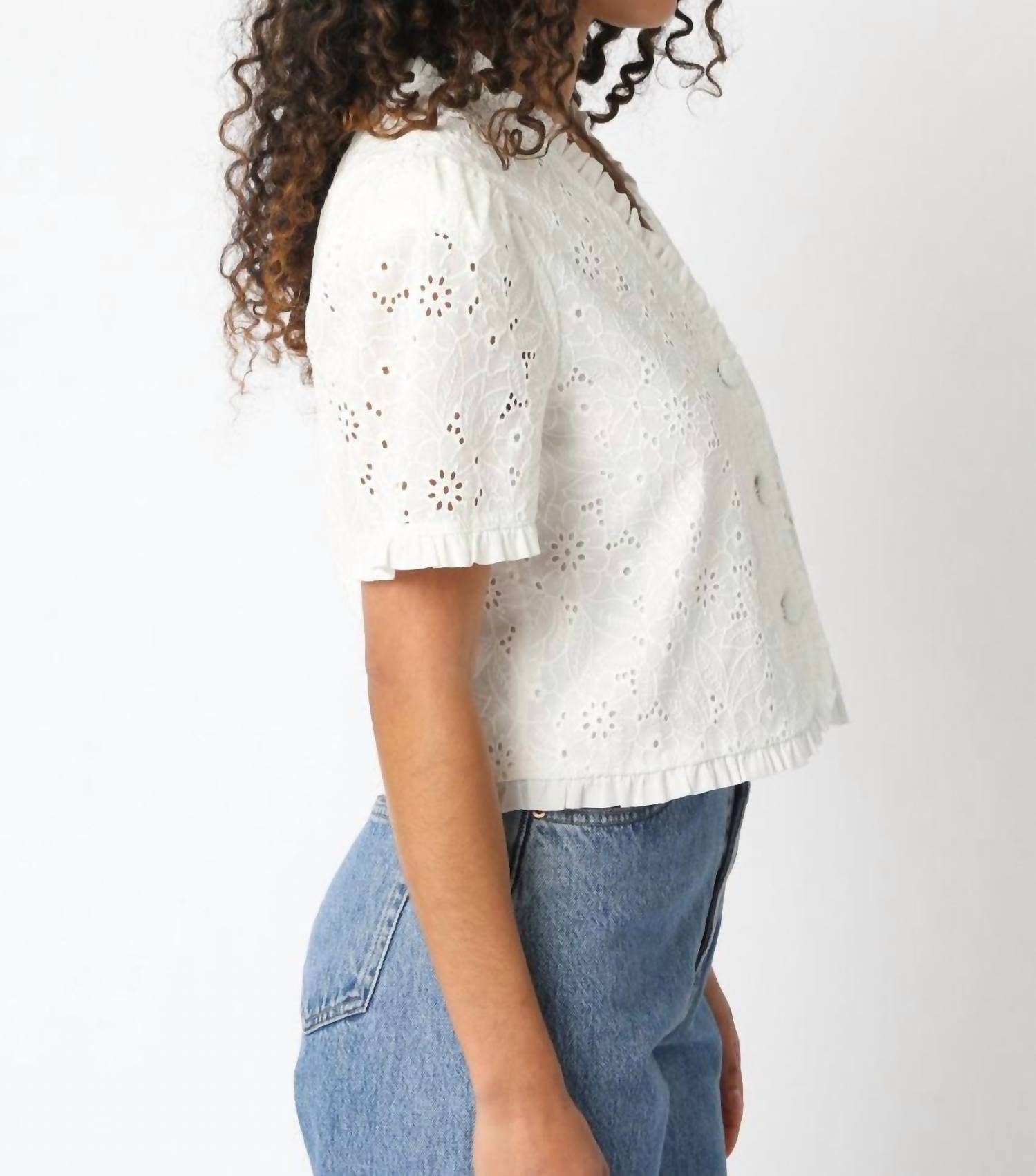 Olivaceous - Eyelet Bessy Ref Top