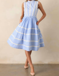 Prosperina - Emma Ribbon Trim Dress