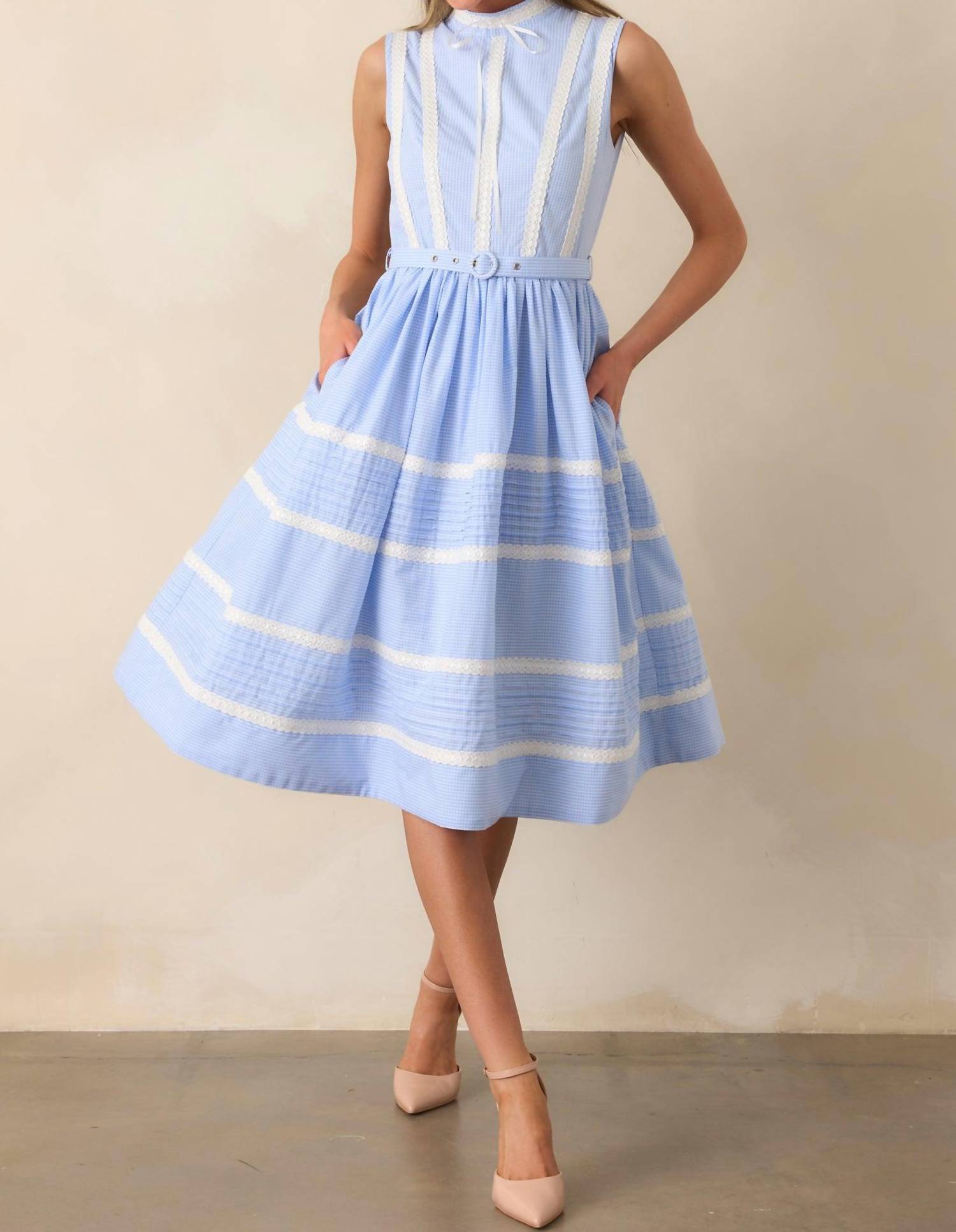 Prosperina - Emma Ribbon Trim Dress