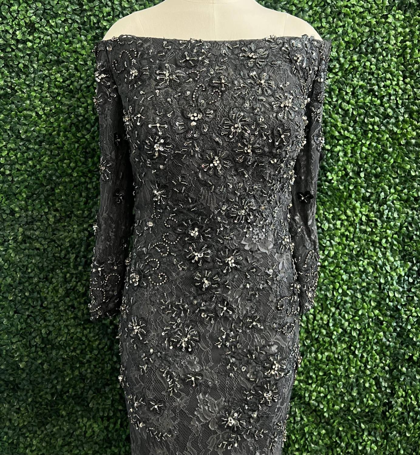 Jovani - Three Quarter Sleeve Embellished Dress