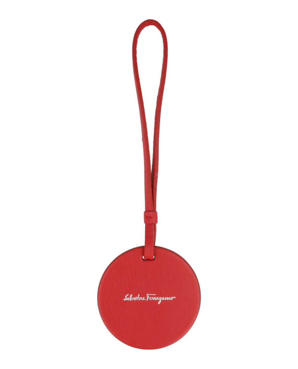 Salvatore Ferragamo Embossed Palazzo Spini Feroni Leather Charm in red - women's item - detail view