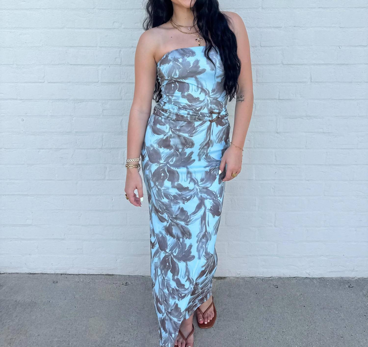 Pretty Garbage - The Cocoa Sky Strapless Maxi Dress