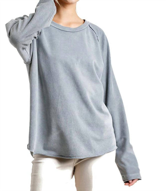 Umgee - Mineral Washed Raw Hem Top