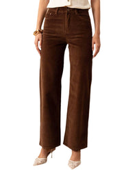 Vivid - Corduroy Wide Leg Crop Jeans