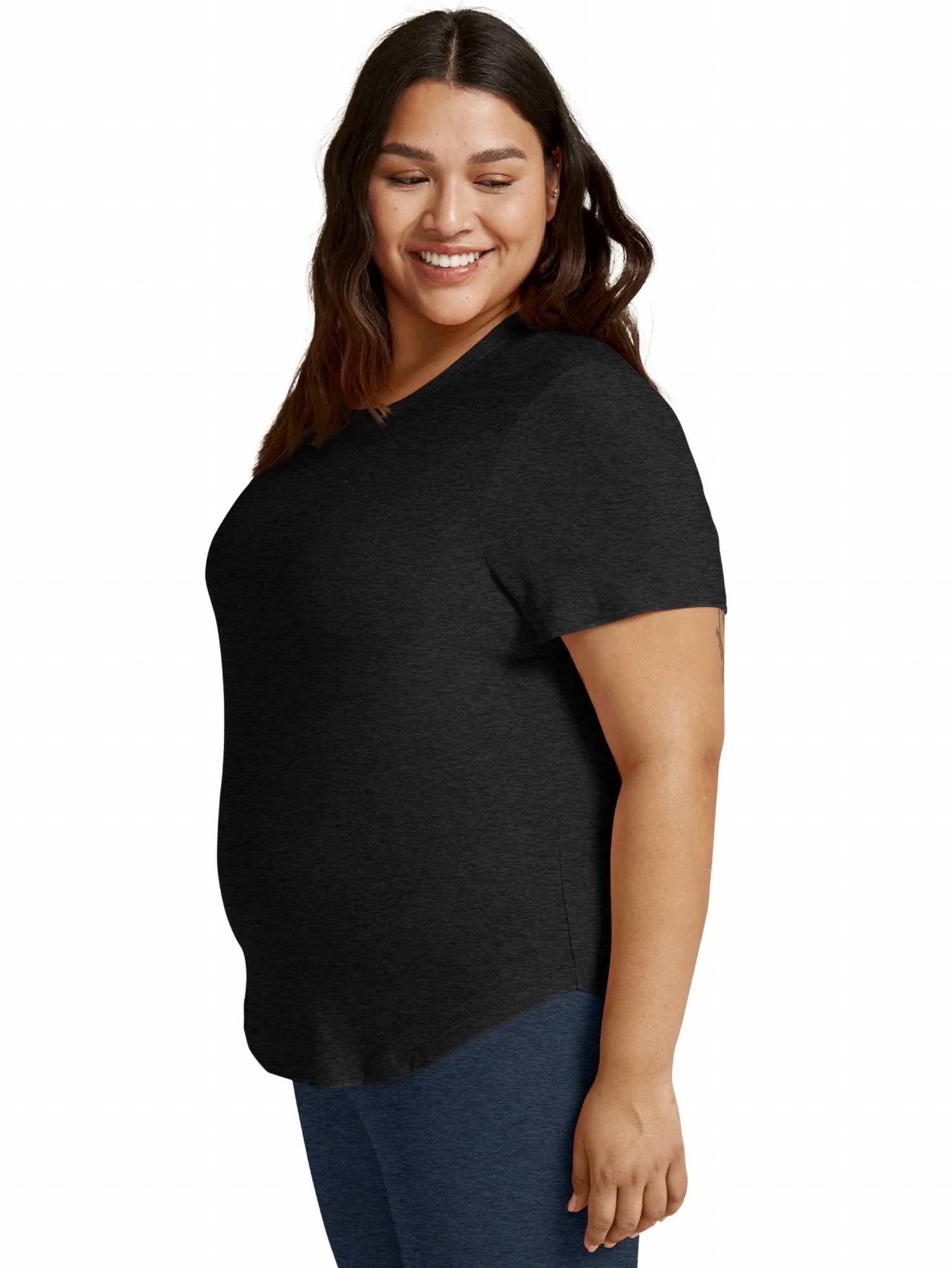 Beyond Yoga - Featherweight On The Down Low Tee - Plus