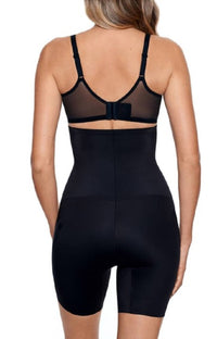 Miraclesuit Modern Miracle Lycra Fitsense Hi-waist Thigh Slimmer Shapewear in black - women's intimate - detail view