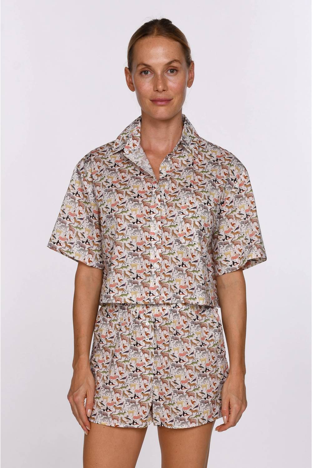Cissa - Boxer Silk-like Blouse