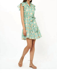 Oliphant - Ruffle Collar Button Mini Dress