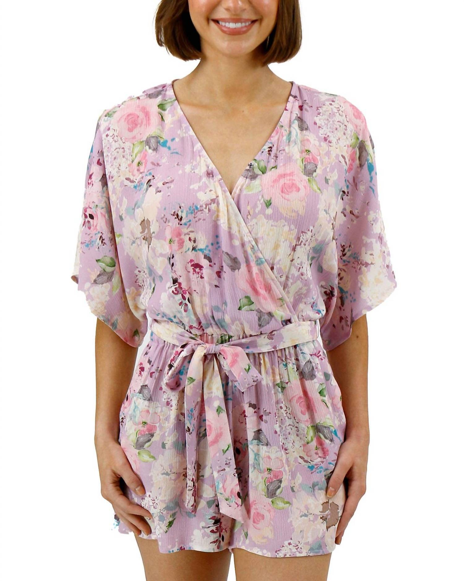 Grace And Lace - Sweetest Flowy Sleeves Romper