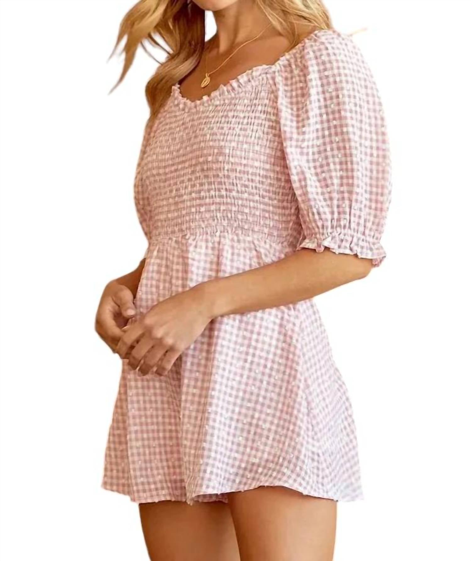 Andree By Unit - Gingham Printed Romper