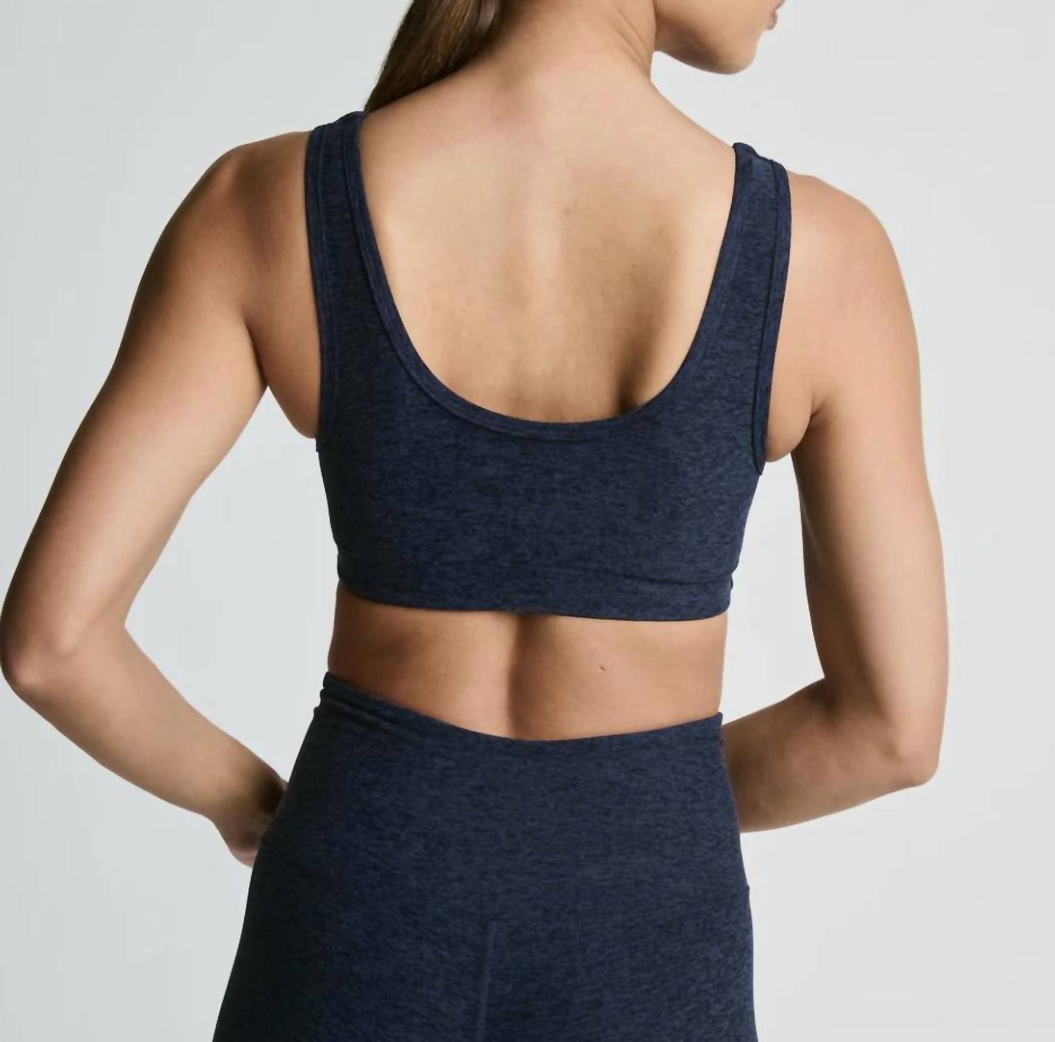 YEAR OF OURS Stretch Football Bra in navy - women's intimate - detail view