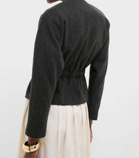 EMERSON FRY Atelier Cinch Jacket in charcoal light - women's jacket - alternate view