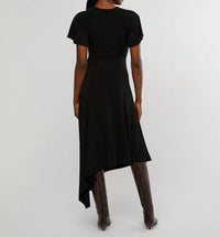 We Wore What - Cut Out Rosette Asymmetrical Dress