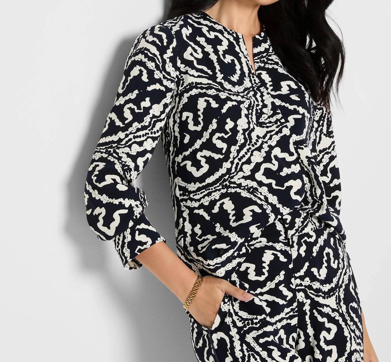 Nic + Zoe - Leaf Double Crepe Top
