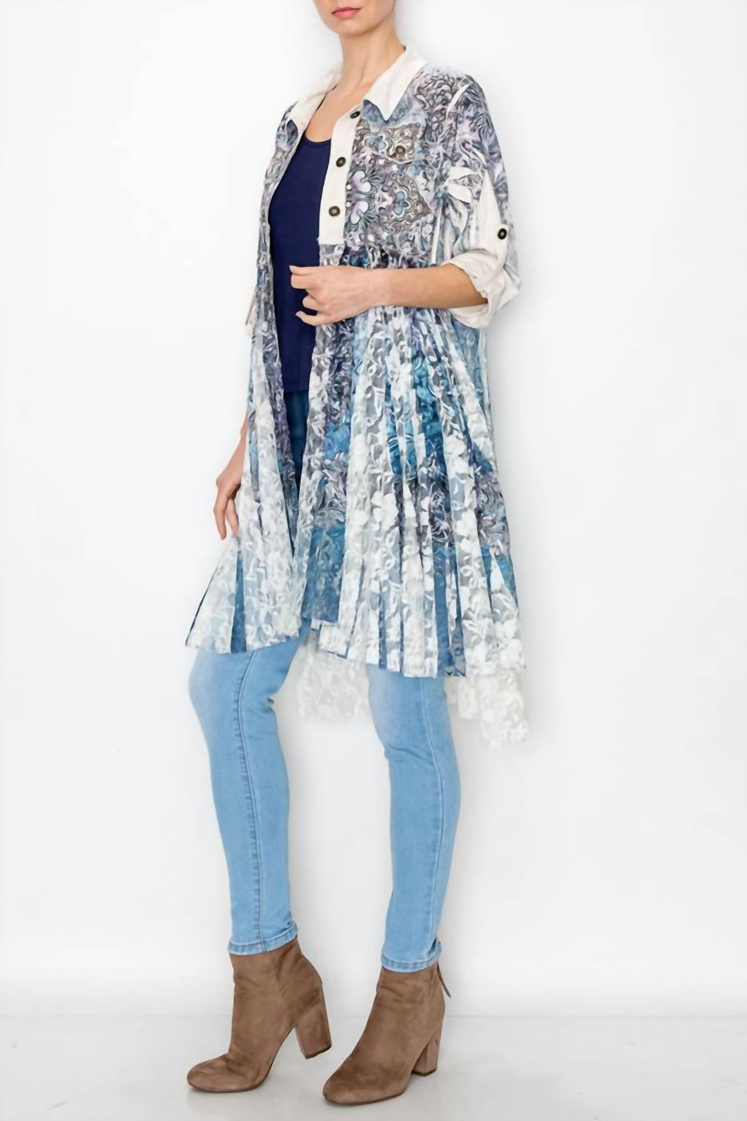Origami - Sueded Lace Duster