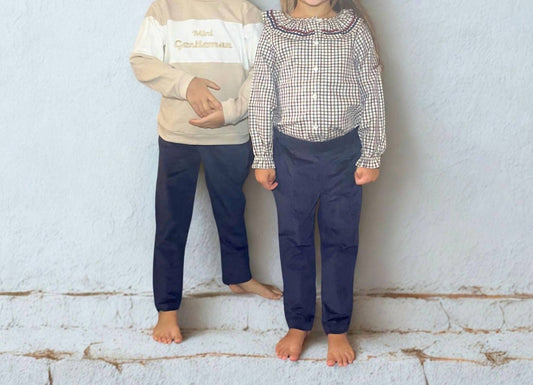 Loir Paris - Unisex Kid's Smooth Velvet Pants