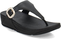 Fitflop - Women's Lulu Crystal Buckle Leather Toe Post Sandals