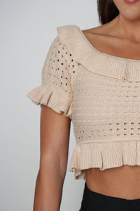 Falcon Park - Kaylan Pointelle Off The Shoulder Top