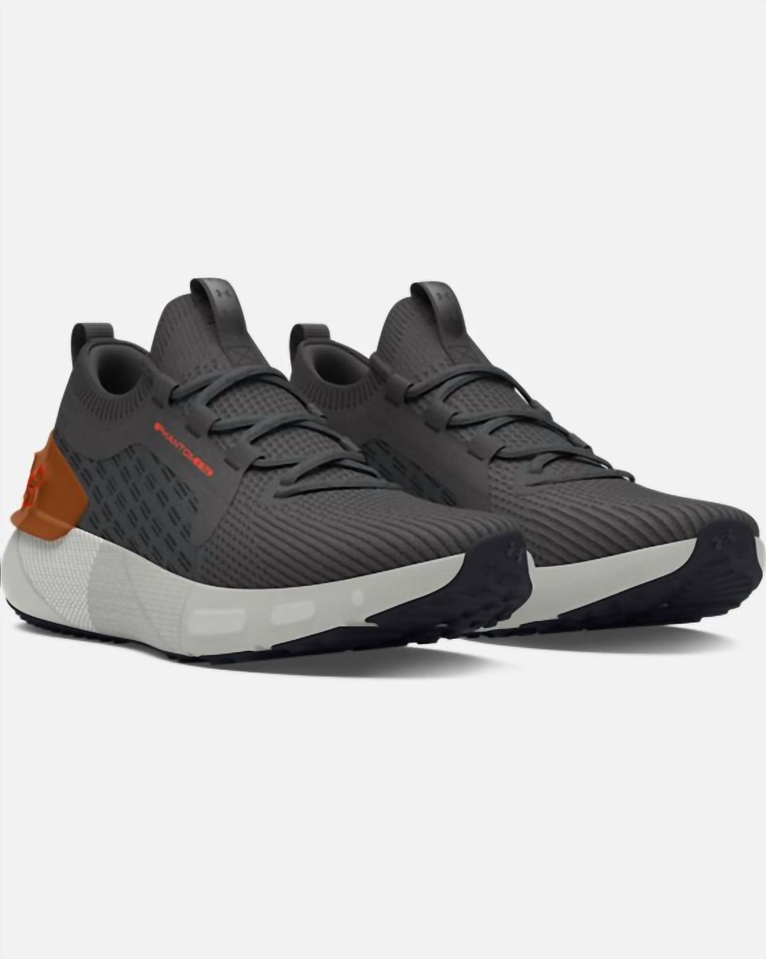 UNDER ARMOUR Women's Hovr Phantom 3 Se Shoes in charcoal grey and orange - women's sneaker