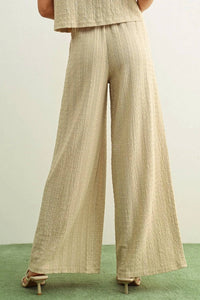 Miou Muse - Textured Wide-leg Pant